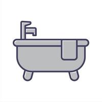 Badewanne-Vektor-Symbol vektor