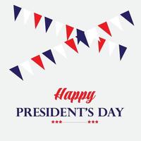 Happy President's Day Hintergrund mit Flaggendekoration. hintergrund tag des präsidenten. vektor