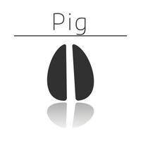 gris djur- Spår vektor