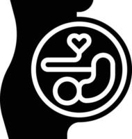 gravid sjukvård medicinsk - fast ikon vektor