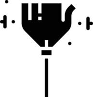 Staubwedel Staubreinigung - festes Symbol vektor