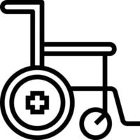 Rollstuhltransport medizinisch - Gliederungssymbol vektor