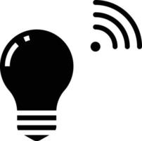 belysning wiFi anslutning ljus Glödlampa - fast ikon vektor