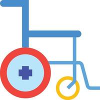 Rollstuhltransport medizinisch - flaches Symbol vektor