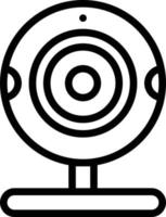 Webcam-Kamerakommunikation - Gliederungssymbol vektor