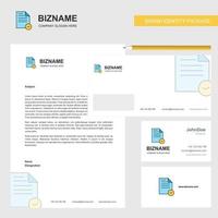 Dokument Business Briefkopf Umschlag und Visitenkarte Design Vektorvorlage vektor