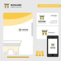 gate business logo file cover visitenkarte und mobile app design vektorillustration vektor