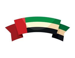 Flagge der Vereinigten Arabischen Emirate im Rahmen vektor