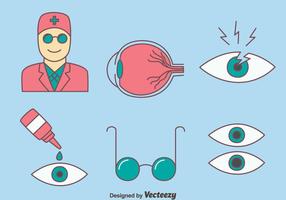 Augenarzt-Icons Vector