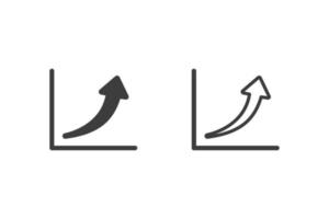 prognos ikon vektor illustration glyf stil design med 2 stil ikoner svart och vit. isolerat på vit bakgrund.