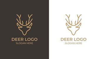 rådjur hjorthorn logotyp design och ikon inspiration, rådjur huvud översikt illustration vektor