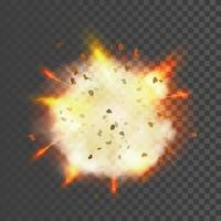 ny realistisk explosion symbol vektor