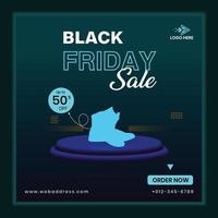 Black Friday Social Media Banner Vorlage Design vektor