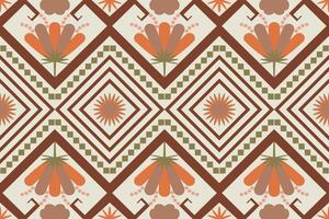 geometrischer ethnischer Motivstoff, Hintergrund, Batik, Teppichdesigns. tapete, vorhänge, teppiche und kleiderdesigns vektorillustration. vektor