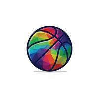 Basketball-Vektor-Illustration. Sport-Logo-Symbol. flache Cartoon-Stil-Vorlage vektor