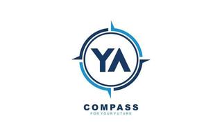 ya logotyp navigering för branding företag. kompass mall vektor illustration för din varumärke.