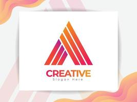 Beste kreative Geschäftsbrieflinie eine Logo-Branding-Vorlage, Premium-Vektor mit professioneller Farbverlaufsfarbe. Minimales Designkonzept und abstraktes Buchstabenlogo. vektor