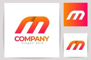 enkel företag modern brev m logotyp mall, lutning Färg med kreativ design, premie vektor. vektor