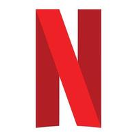 Netflix-Logo auf transparentem Hintergrund vektor