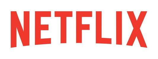 Netflix-Logo auf transparentem Hintergrund vektor