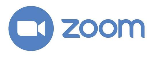 Zoom-Logo auf transparentem Hintergrund vektor