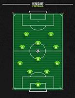 Fußballstrategie Formation vektor