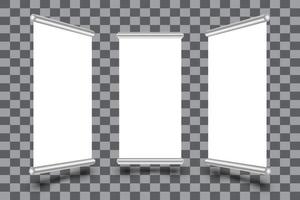 vertikales Roll-Up-Banner-Board-Template-Set vektor
