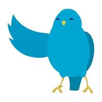 talande blå fågel illustration vektor