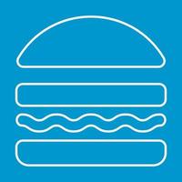 Burger-Symbol mit dünner Linie vektor