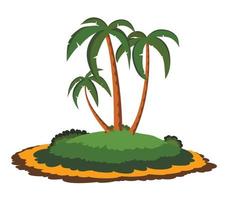 Einsame Insel mit Palmen vektor
