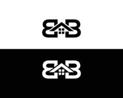 brev bb verklig egendom Hem logotyp monogram mönster vektor mall.