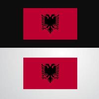 Albanien-Flaggenbanner-Design vektor