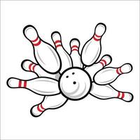 bowling team eller klubb emblem vektor