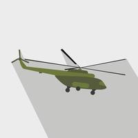 helikopter platt ikon vektor