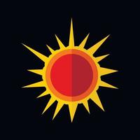 solen platt ikon vektor