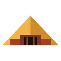 Pyramide flaches Symbol vektor