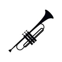 trumpet enkel svart ikon vektor
