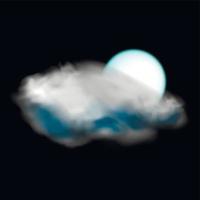 Mond- und Wolkenwettersymbol vektor