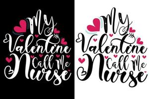 Valentinstag-T-Shirt-Design oder Valentinstag-Zitat-Svg vektor