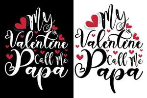 Valentinstag-T-Shirt oder Valentinstag-Typografie-T-Shirt-Design vektor