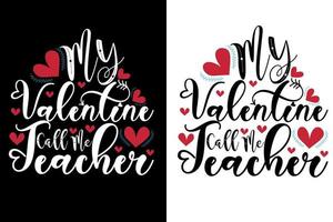 Valentinstag-T-Shirt-Design oder Valentinstag-Zitat-Svg vektor