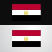 egypten flagga baner design vektor