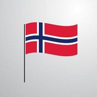 Norge vinka flagga vektor