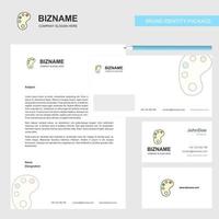 Farbtablett Business-Briefkopf-Umschlag und Visitenkarten-Design-Vektorvorlage vektor