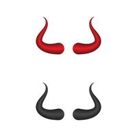 Teufel Horn Icon Design vektor