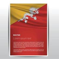 bhutan flagga design vektor