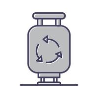 Vektorsymbol für Gasflaschen vektor