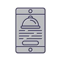 Vektorsymbol für die Lebensmittel-App vektor