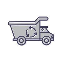 Recycling-LKW-Vektorsymbol vektor