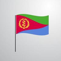 eritrea wehende flagge vektor